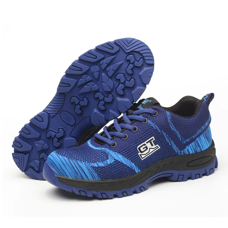 High Quality Steel Toe Safety Shoes Mens Work Safety Shoes Unisex Breathable Air Mesh Work Shoes Plus Size 37-58 Rubber