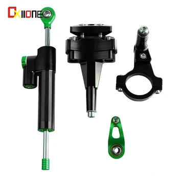 

A Set of Aluminum Steering Stabilize Damper Bracket Mount Motorbike Motorcycle Accessories For kawasaki ninja 400 2018 2019