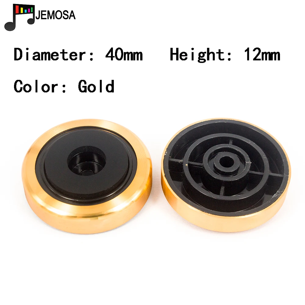Gold 40X12MM 4 шт. поворотные ножки для усилителя стоп динамик коротковолновый абсорбционный алюминиевый динамик резиновые ножки 40 мм* 12 мм Поворотный динамик - Color: Gold 40X12MM