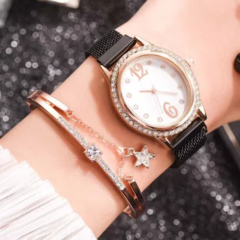 

Fashion Luxury Women Watches Small And Delicate European Beauty Simple Casual Bracelet Watch Suit Reloj Mujer Relogio Feminino