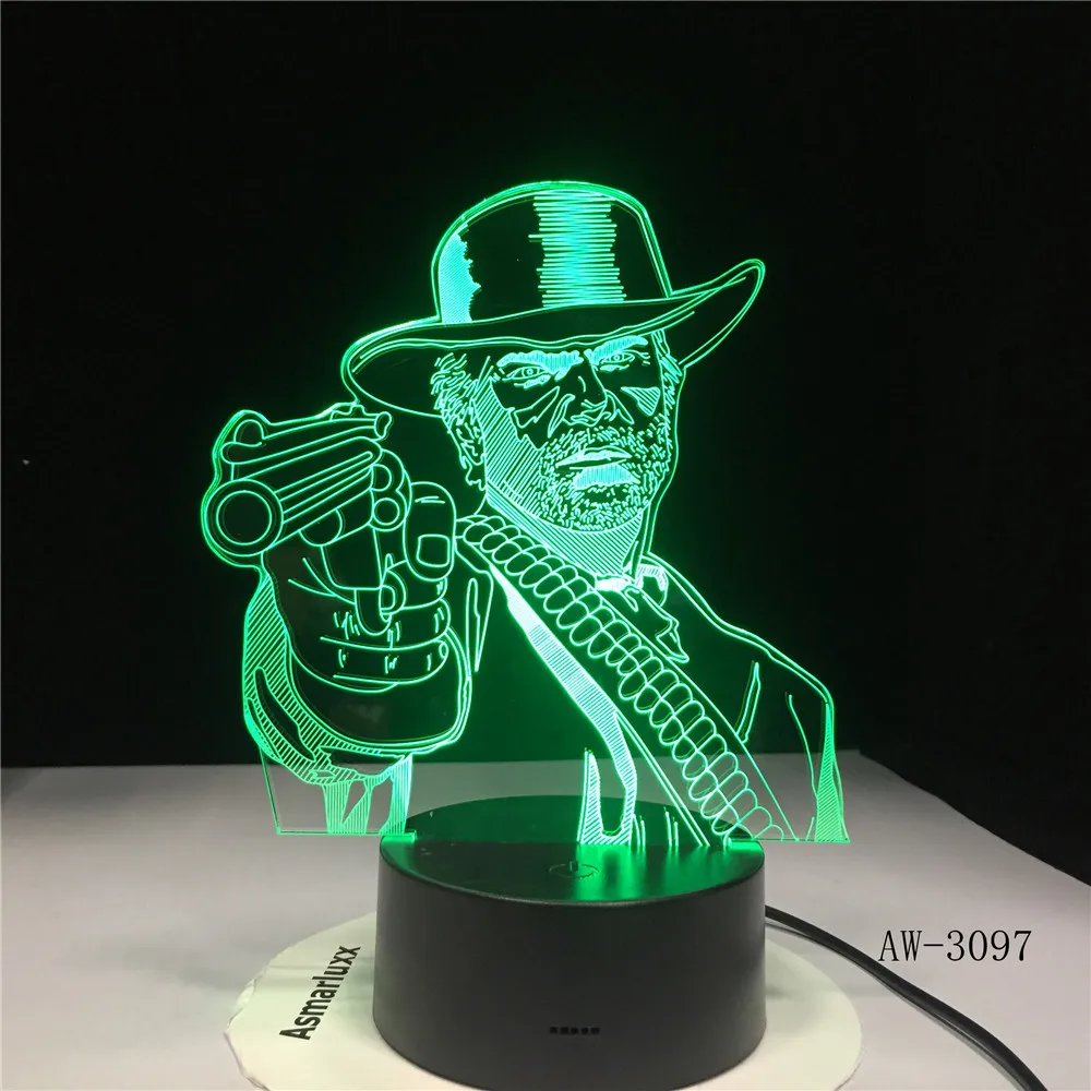 Game Red Dead Redemption 2 Gift Acrylic 3d Lamp for Game Room Decor