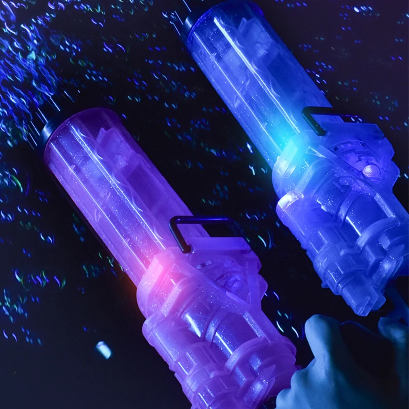 Kids Toy Automatic Bubble Gun Toy Baby Bath Toy Gun Gatling Bubble Machine 2 in 1 Electric Bubble Machine For Children Gift Toys - Image 4