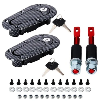 

Black/Carbon Fiber Universal Racing Car Hood Pins Lock Car Engine Quick Release Bonnet Latch Lock Kit Refitting Car Accessories