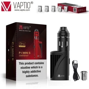 

Gift Coils! Vaptio P1 Mini S Kit With 1300mAh Built In Battery Vape KIT 2.0ML Tank Vaporizer E Cigarette