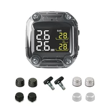 Датчики давления в шине мотоцикла в режиме реального времени ЖК-дисплей внешние датчики TPMS система контроля давления в шинах для мотоциклов