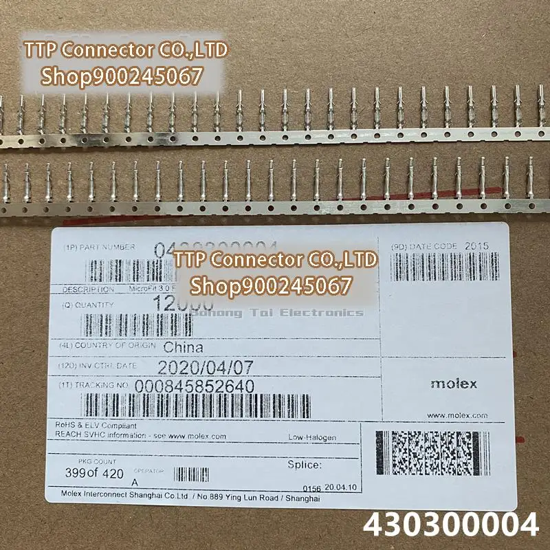 

12000 шт./лот коннектор 43030-0004 430300004 100% новый и оригинальный
