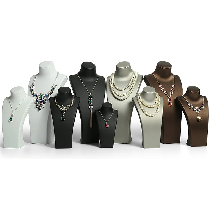 Soporte de exhibición de collar de piel sintética, colgador de collares de nuevo diseño, para exhibición de joyas|Envase exposición de joyería| - AliExpress