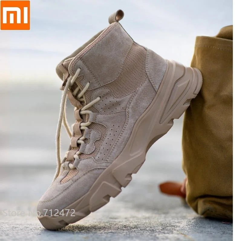 Xiaomi Men Outdoor High Top casual shoes Foaming outsole Comfortable rebound Fashion Man Tooling Bo