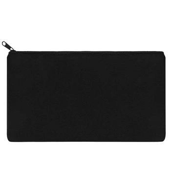 

20Pcs Canvas Zipper Pouch Bags Makeup Bags Pencil Case Blank DIY Craft Bags for Travel DIY Craft School, Black