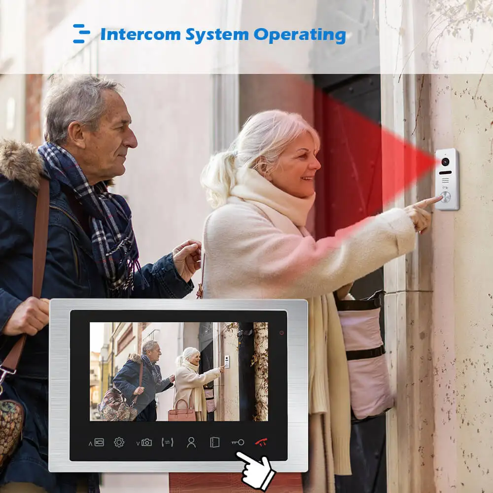 Видеодомофон для квартиры дома виллы система безопасности 10 дюймов 1080P сенсорный