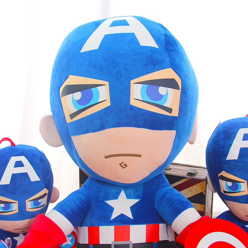 45cm Marvel Avengers Jouet Super Héros Captain America Bouclier Peluche  Oreiller Peluche Jouet