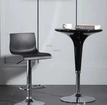 

Nordic Adjustable Bar Chair Simple Swivel Bar Chair Beauty Manicure Back High Stool Reception Desk Chair