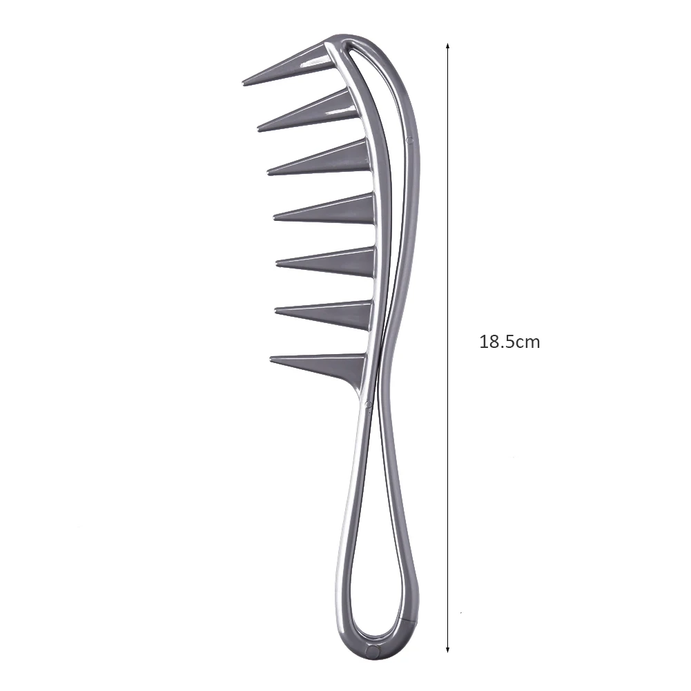 1 Pcs Wide Tooth Shark Plastic Comb Detangler Curly Hair Salon Hairdressing Comb Massage For Hair Styling Tool for Curl Hair 6