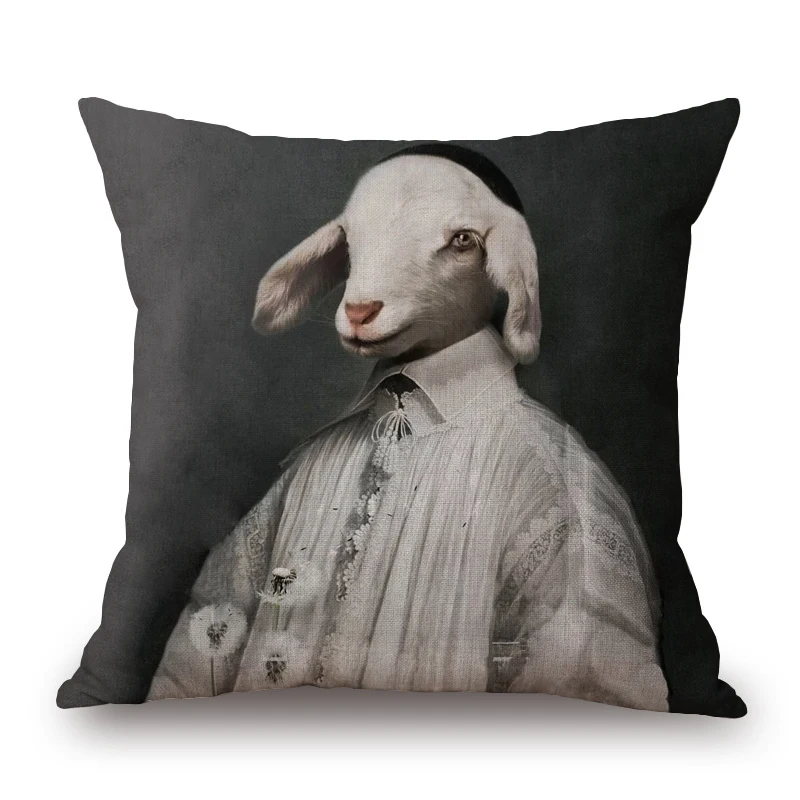 Funda de almohada de oveja y perro para Cosplay, decoración del