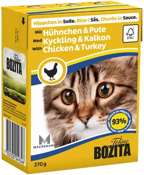 

BOZITA BOZITA MINI CHUNKS IN SAUCE CHICKEN & TURKEY for cats and kittens with turkey and chicken sauce 370 gr
