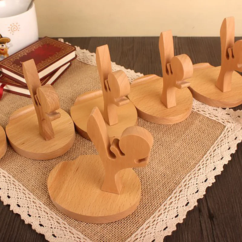 FULL-Universal Unique Wooden Kufung Style Cellphone Holder Stand Bracket For Iphone For Samsung For Smart Phones Portable