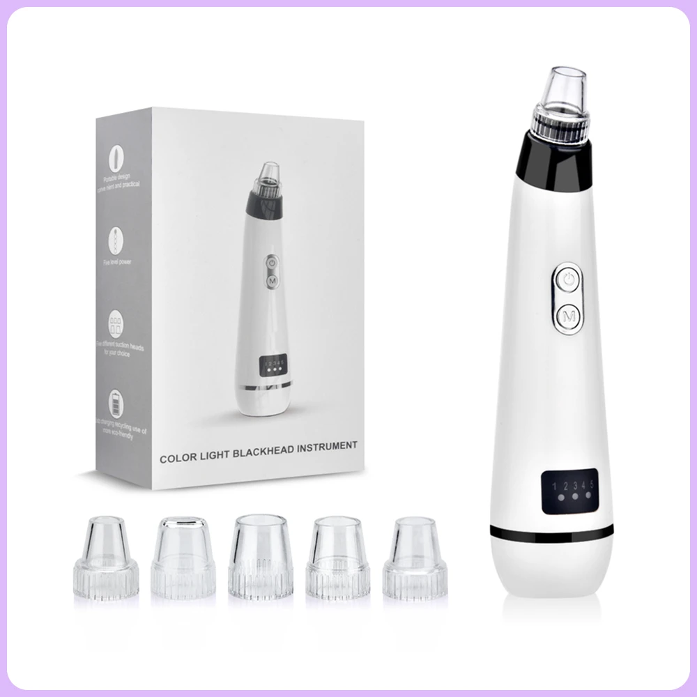 

Vacuum Blackhead Removal Facial Blackhead Acne Removal Tools 3 Colors Light Photon Rejuvenation Skin Care USB Charging Skincare
