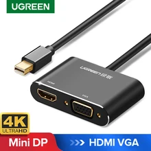 Ugreen Mini DP na HDMI Adapter VGA kabel Thunderbolt 2 konwerter Mini DP kabel do MacBook Air 13 Surface Pro 4 HDMI VGA Adapter