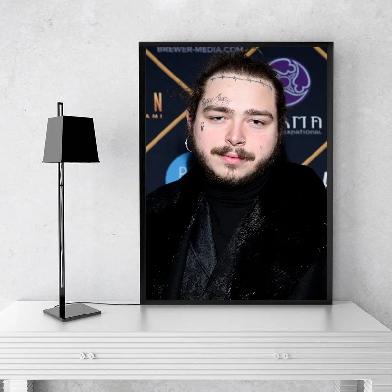 Почта Malone хип-хоп Музыка Искусство Холст плакат домашний Настенный декор(без рамки - Цвет: 2