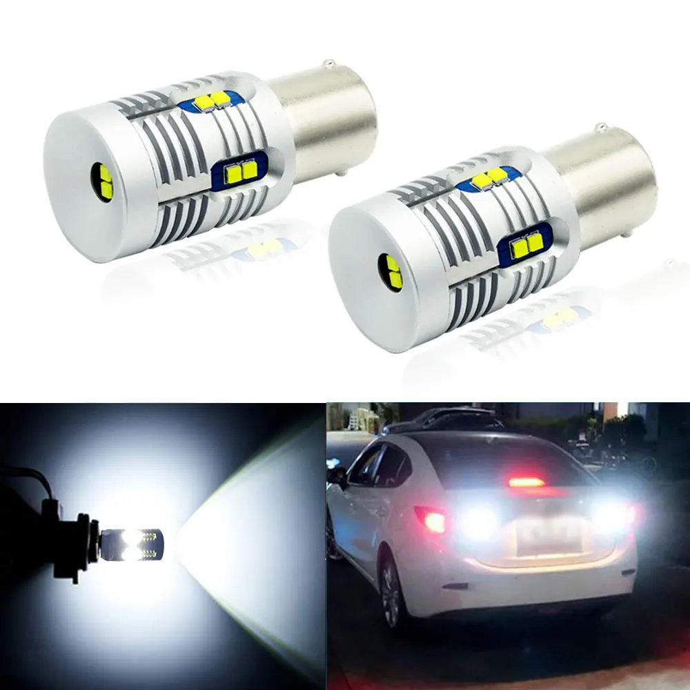 VANSSI 2x1156 Ba15s P21W светодиодный светильник Canbus без ошибок обратный резервный