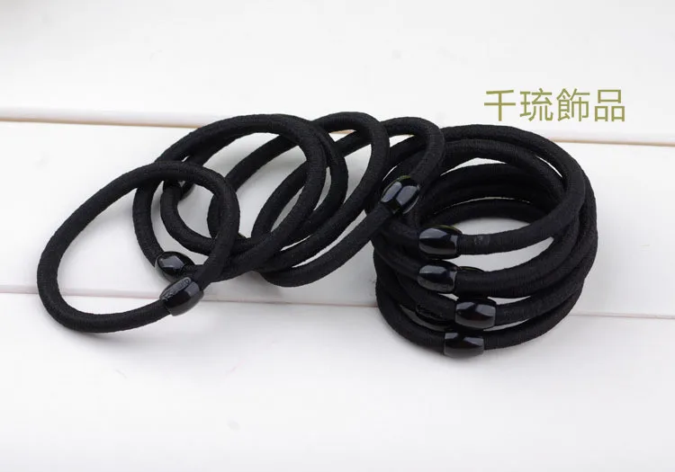 Черный и белый с рисунком Hairband Bold Тип Hairband 6 мм ультра-стрейч черная бусина Hairband 2 юаней аксессуары для волос