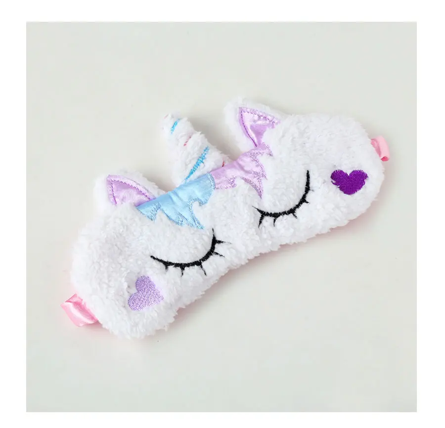 Unicorn Eye Mask Deer Plush Sleeping Eye Mask Furry blindfold Gold Silver Nose Sleep Eye Mask Stuffed& Plush Animals