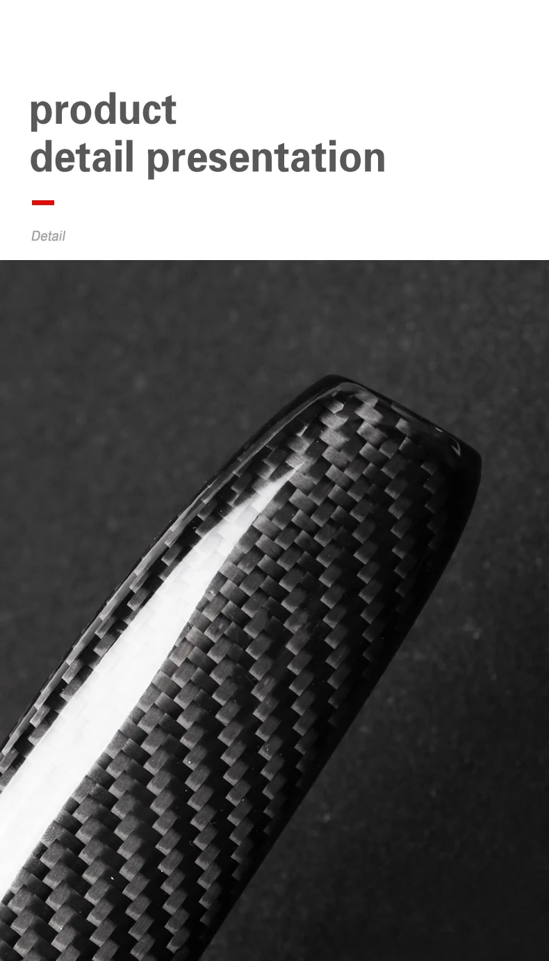 Carbon Fiber Hand Brake Cover Car Gear Head Shift Knob Cover Handbrake Grip Car Hand Brake Case For Ford Mustang