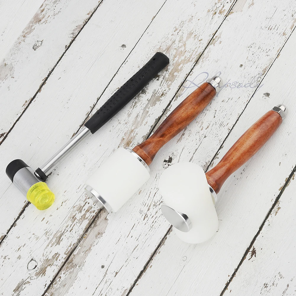 Leather Craft Carving Hammer Cowhide Punch Cutting Sewing DIY Working Saddle Making Tools Leather Craft Tools Supplies Kits leather tool carving tool leather cutting tools leather stamp punch leather carving hammer