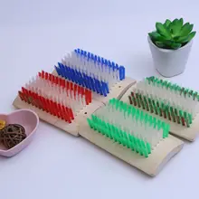 D271 двухцветная квадратная бамбуковая щетка для обуви щетка для мытья белья две юаней магазин длинная ручка бамбуковая щетка для обуви Бамбук