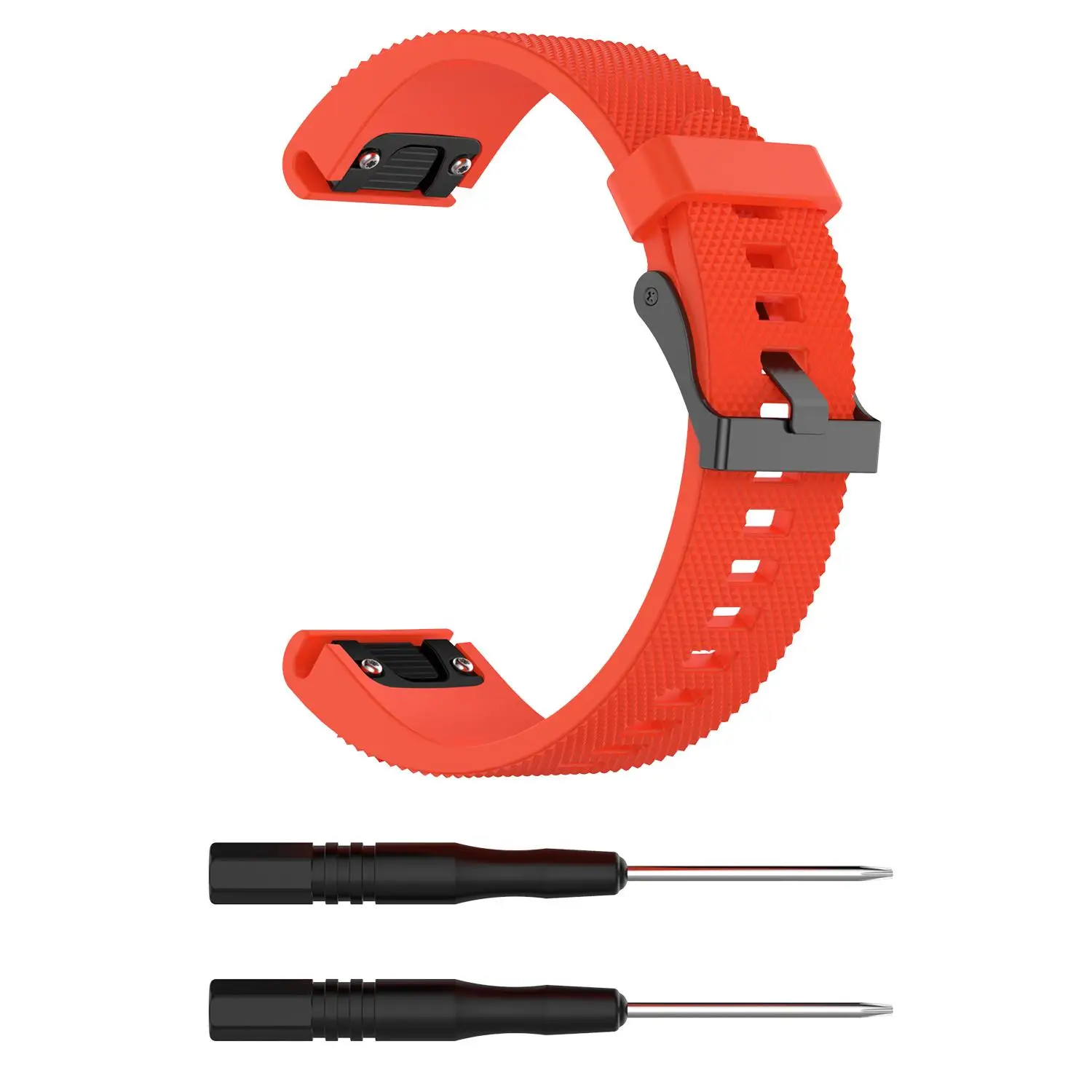 Умные часы сменные ремешки для Garmin Fenix 6s/5s/5 SPlus 20 мм силиконовый текстурированный ремешок Спортивные наручные часы аксессуары - Цвет: 02 orange