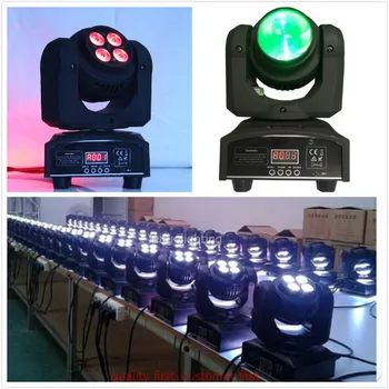 

E-4/lot Beam-Wash Two Faces 4*10w Mini Led Moving Head Light RGBW Beam Wash DJ Lighting Free Shipping