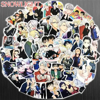 

50pcs /pack Anime YURI!!! On ICE Cartoon PVC Graffiti Stickers For Skateboard Laptop Car Suitcase Luggage Guitar Children Toys