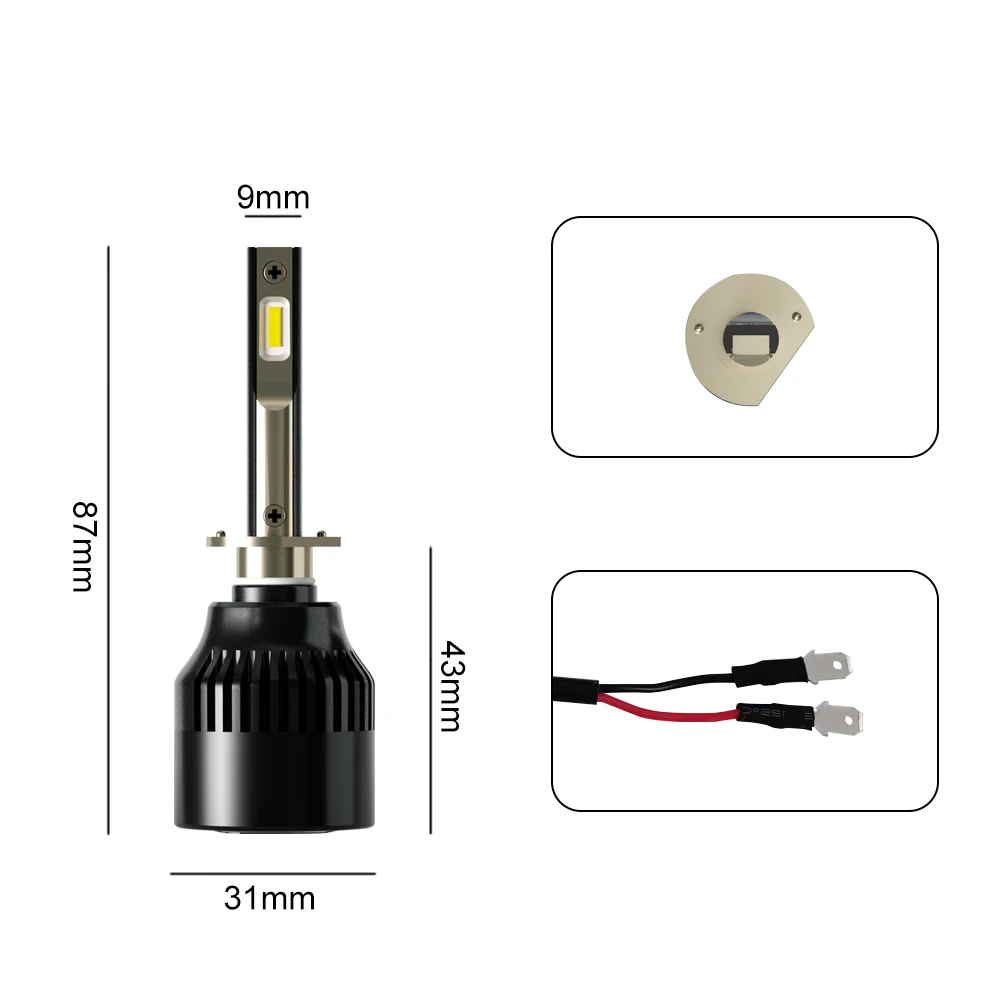 12V H4 Автомобильный светодиодный фонарь H7 светодиодный 12000lm 110W 6000K Лампа H1 H3 H8 H11 противотуманная фара без ошибок авто мотоцикл фары