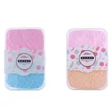Яркий гламурный спонж слоеный 2 шт Мягкий спонж для очищения кожи моющая прокладка Очищающая Губка косметическая слойка для крема спонж для нанесения макияжа