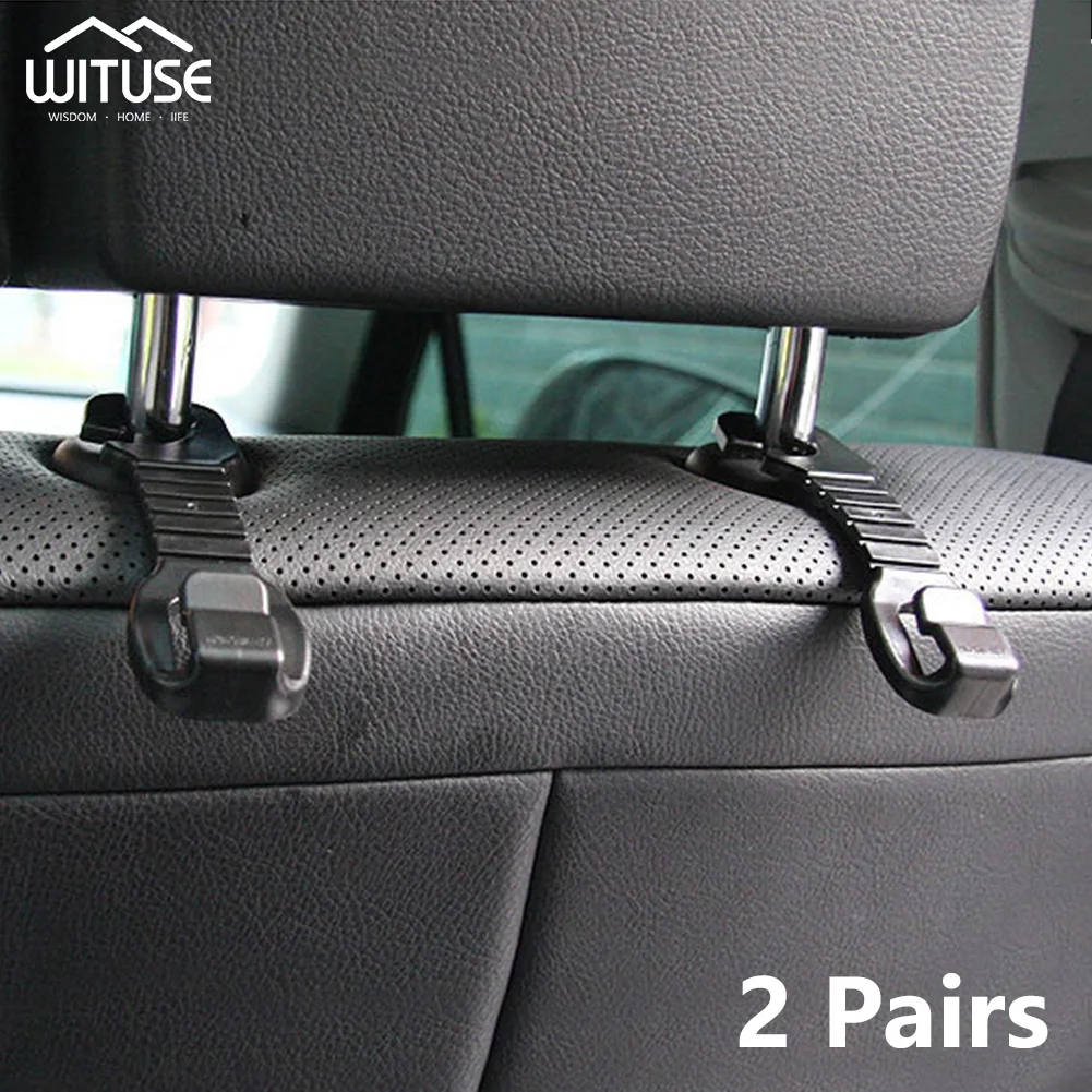 

High quality Practical 2/4 Pcs Car Vehicle Back Seat Headrest Organizer Hanger Storage Hook for Groceries Bag Handbag Durable