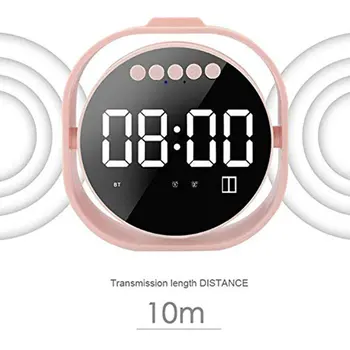 

Alarm Clock FM Radio Mini Portable Wireless Speaker Mirror Display Noise Reduction Subwoofer Stereo Speaker