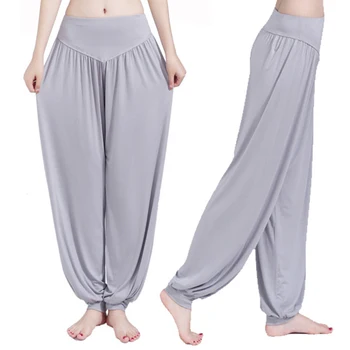 

Stylish Yoga Pants Gym Wide Leg Plus Size Women Loose Pants Long Trousers for Yoga Dance M -XXXL Soft Dance Modal Home Pants