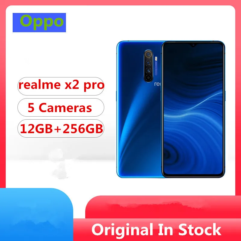 DHL, быстрая, сотовый телефон Oppo Realme X2 Pro, Snapdragon 855 Plus, Android 9,0, 6,5 дюймов, 90 Гц, 12 Гб ОЗУ, 256 Гб ПЗУ, МП, 50 Вт, VOOC