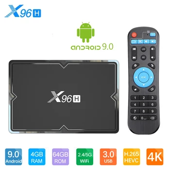 

X96H Android 9.0 TV BOX 4K Quad Core Allwinner H603 4GB 64GB 32GB 2.4/5G Wifi Smart Android Set Top Box Media Player X96 Tv Box