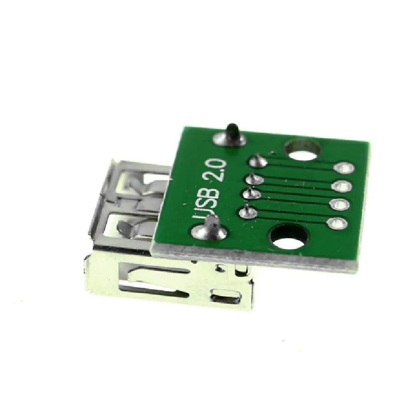 USB 2.0母座头转DIP 4p 直插 转接板已焊接手机电源数据线 (6)
