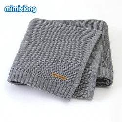 Mantas Súper suaves para recién nacido, edredón tejido de 100x80cm, manta Infantil para dormir, colchas para cochecito, cama y asiento de coche