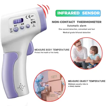 

Infrared Forehead Body Thermometer Forehead Digital Non-Contact Infrared Baby Forehead Ear LCD Electric Thermometer#30
