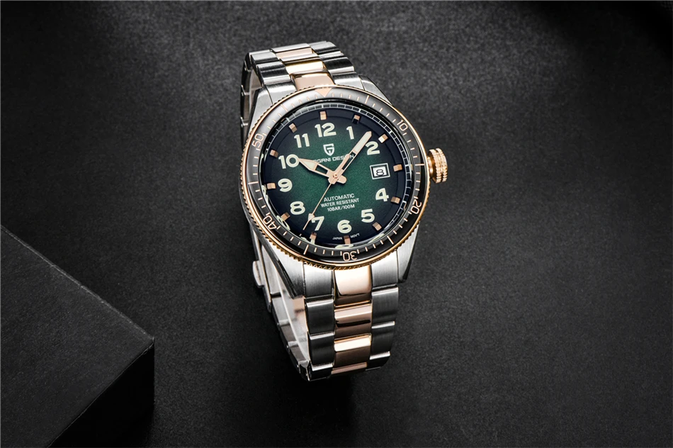 PAGANI DESIGN Luxury Men's Mechanical Wristwatch Top Brand NH35A Movement Blue Automatic 100M Waterproof Watch Relogio Masculino