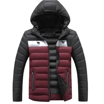 

2020 autumn winter new thick men's cotton jacket hooded cotton jackets men slim Down cotton padded Outerwear Coat