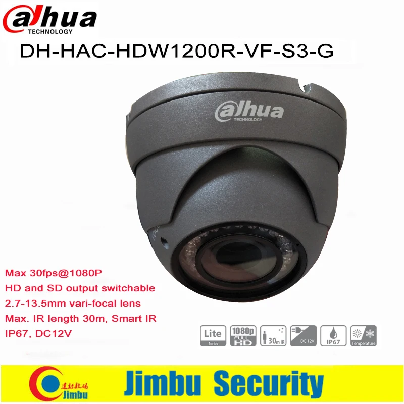Dadua 2MP HDCVI ИК глазного яблока Камера HAC HDW1200R VF S3 G длина возможностью погружения на