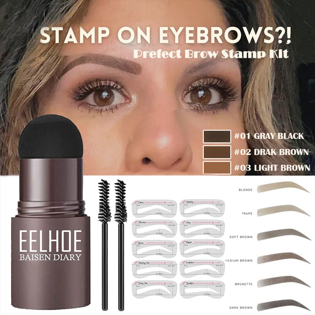 Eyebrow Shaping Kit Eyebrow Stamp And 5 Pairs Brow Stencils Kit Fast