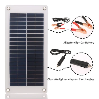 

Hot Portable Solar Power Panel 8.5W/12V Solar Car Battery Charger Trickle Charging For RV Motorcycle
