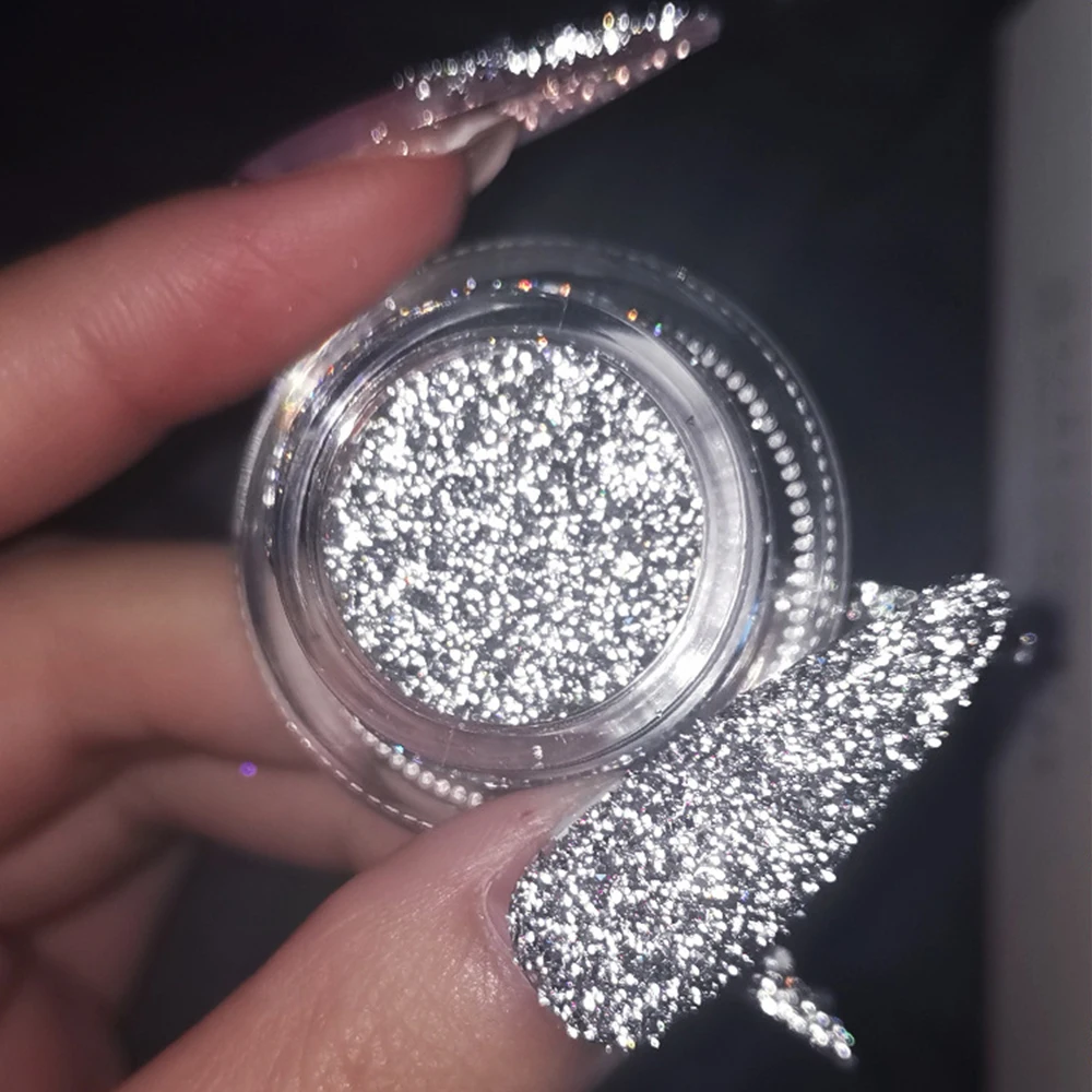 Skexiod Glitter Gel Nail Polish, 15ml Holographic Gel Nail Polish Soak Off  LED UV Nail Gel