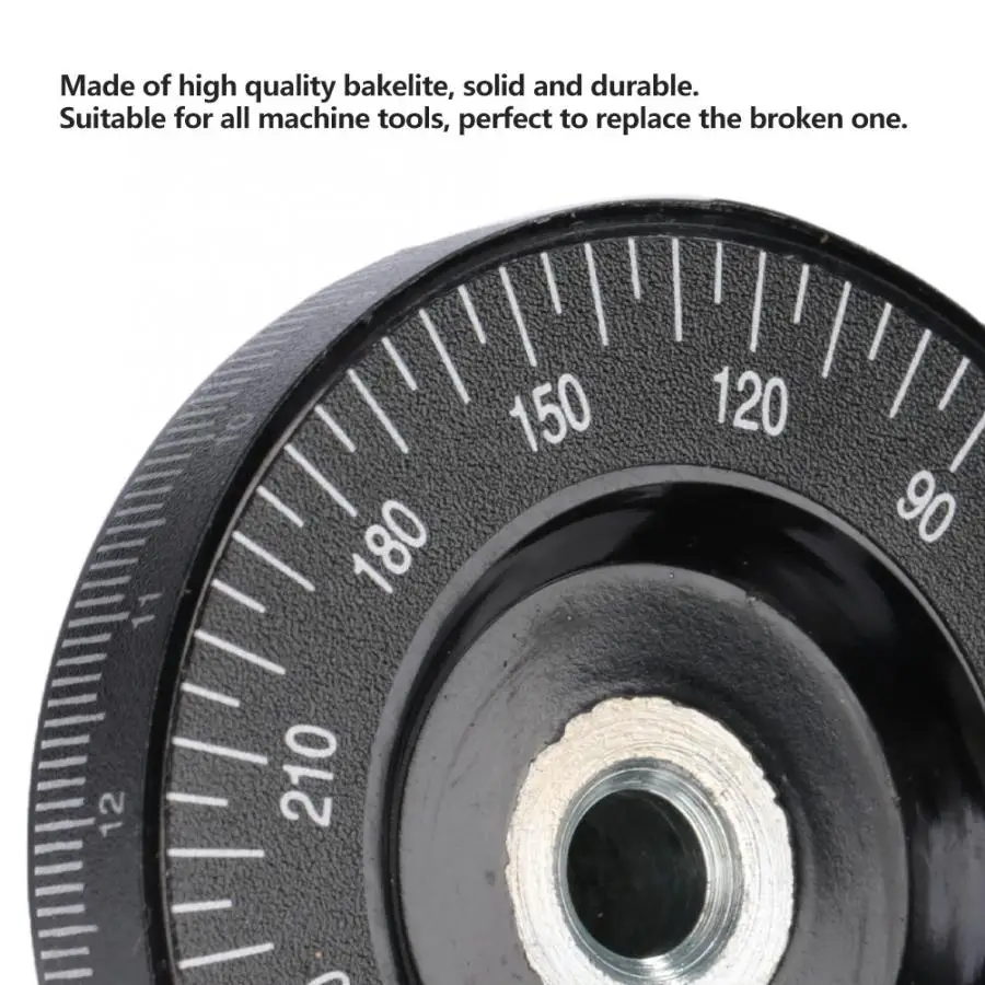 1Pcs 8x63mm Solid Round Bakelite Scale Milling Handle Handwheel CNC Lathe Grinder Machinery Accessaries Hand Wheel