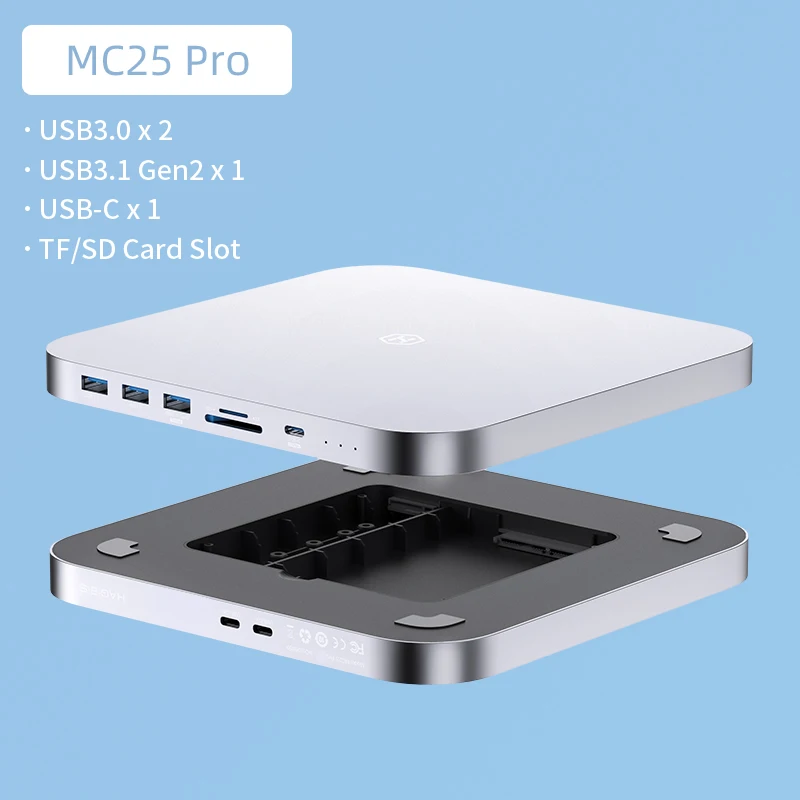 Mac Mini Hub With 2.5 Hdd/ssd Enclosure With Sata Port 2tb Hdd Ssd Docking  Station For Mac Mini M1 - Docking Stations & Usb Hubs - AliExpress